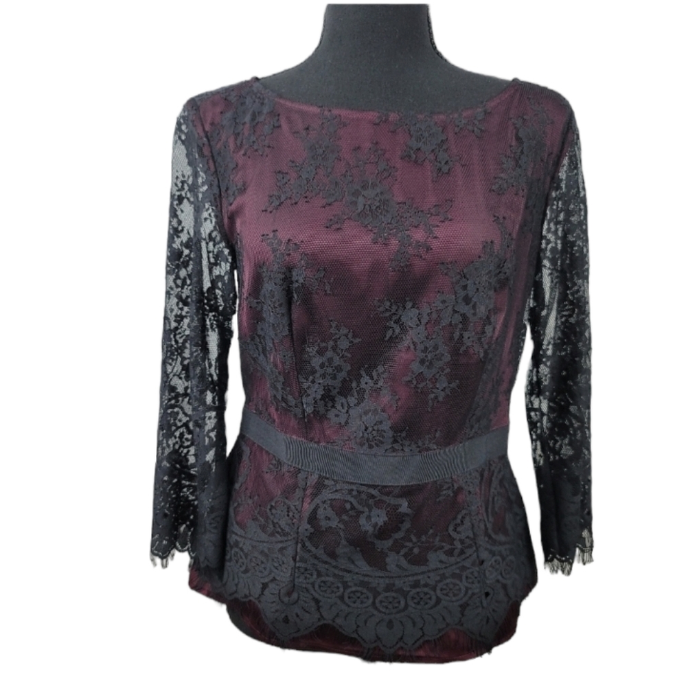 ⭐️Ann Taylor Lace Blouse Sz 2